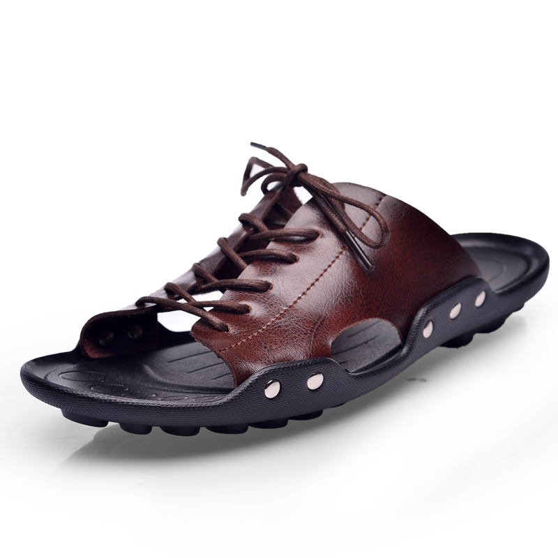Flip Flop Leather Men - Summer Tide – pantoufles pour hommes,