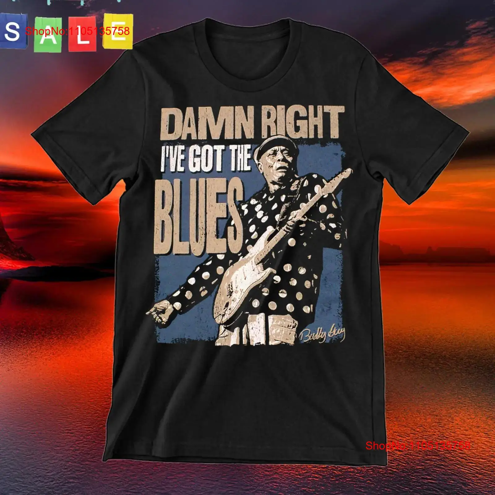 Singer Guiter Buddy Guy t-shir - Tee Graphic Print avis et prix