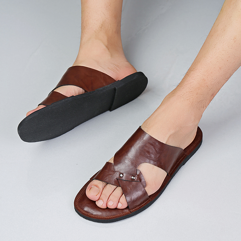 Chaussons en cuir faits à la m - Flip Flop Leather Men avis et prix
